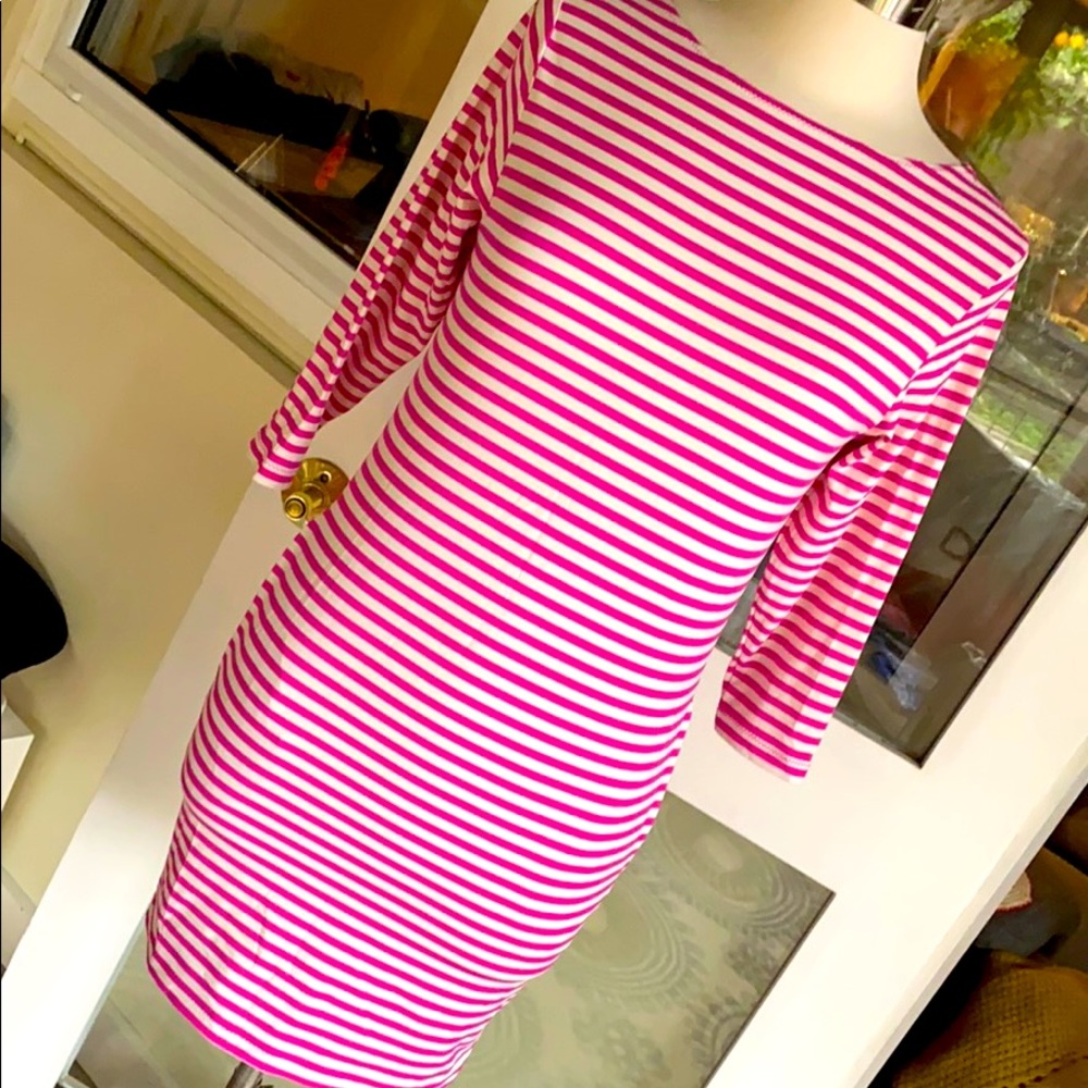 Juicy couture NWOT Pink  striped swim dress